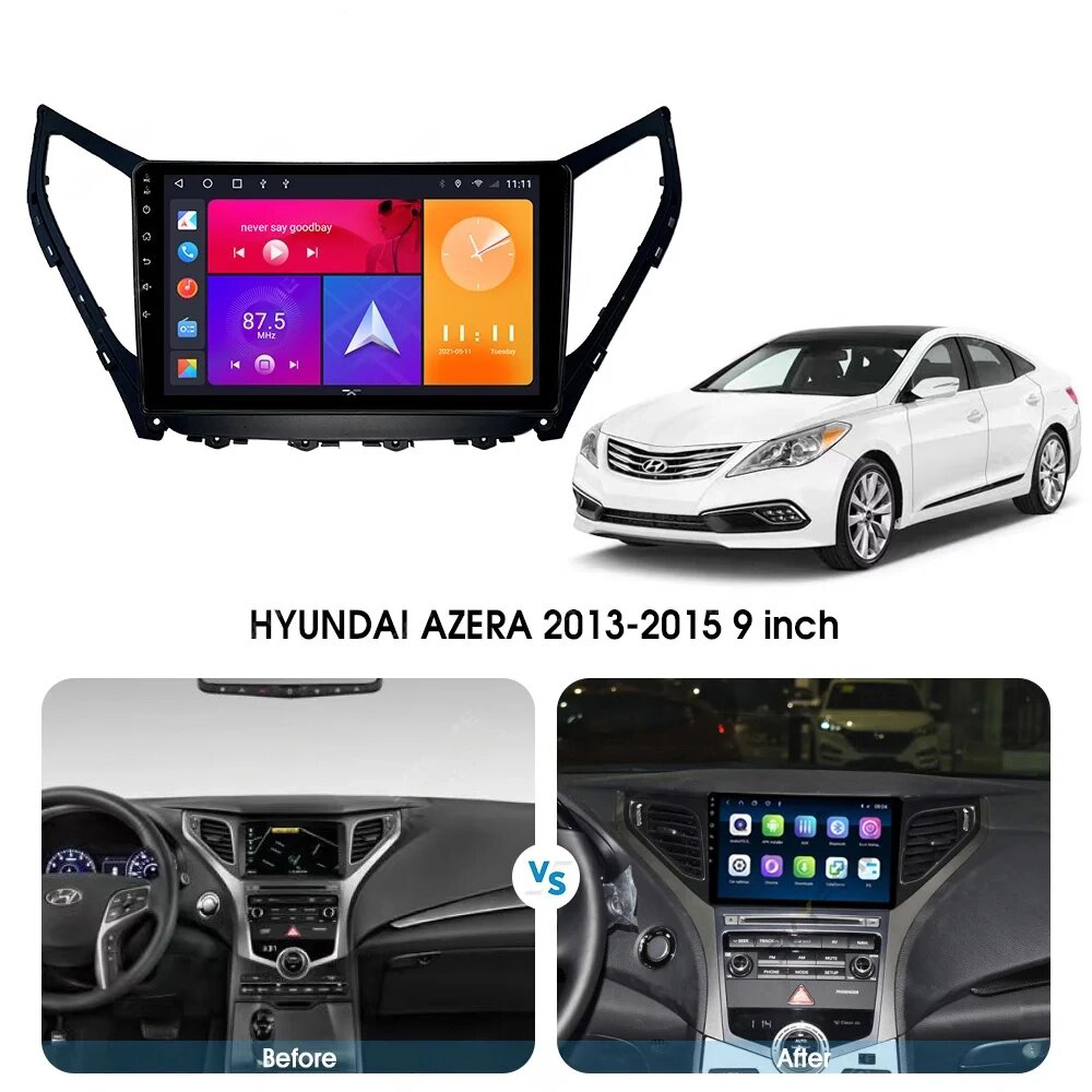 Переходная рамка для автомобиля Hyundai Azera (2013-2015)
