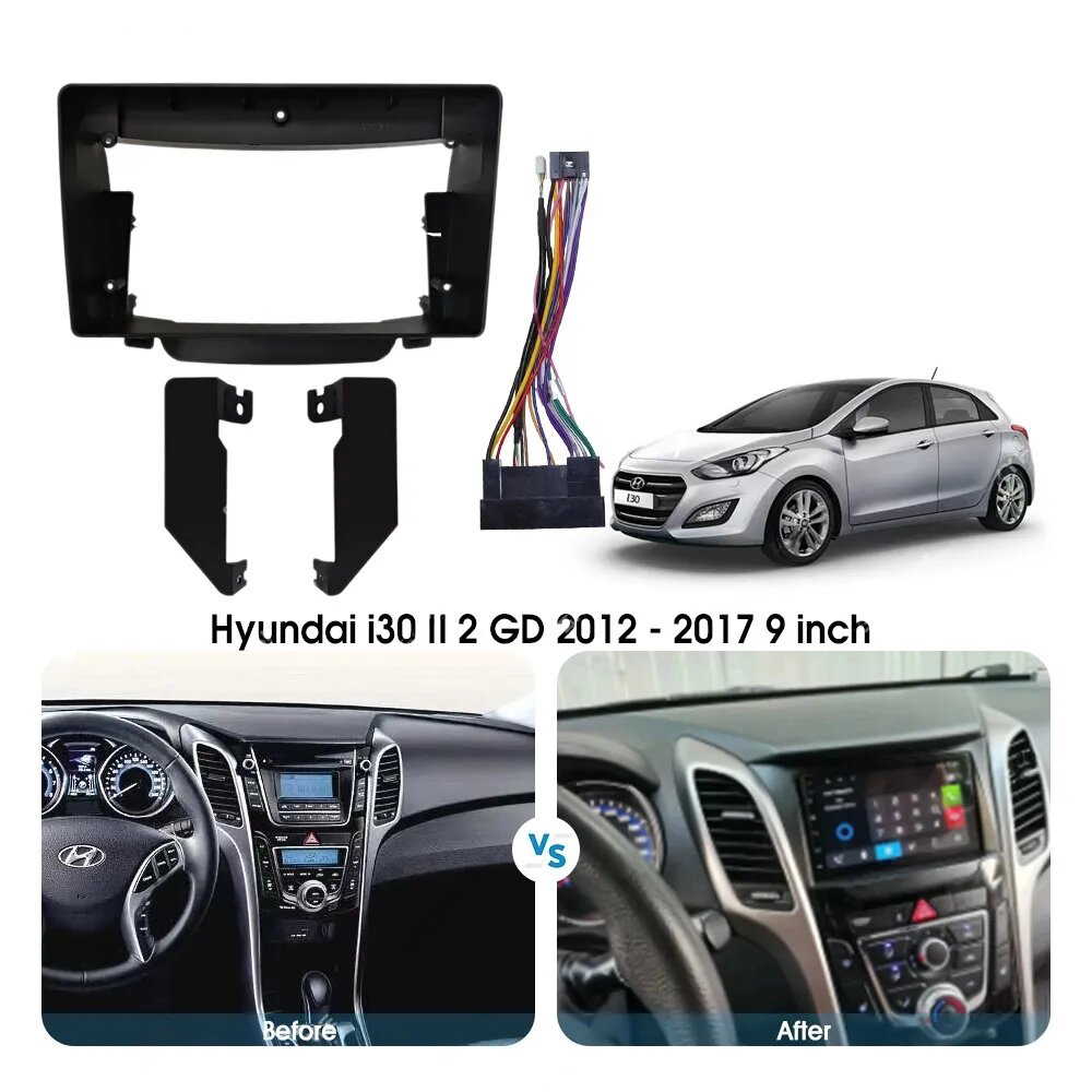 Переходная рамка для автомобиля Hyundai i30 GD / Elantra GT (2012-2017)