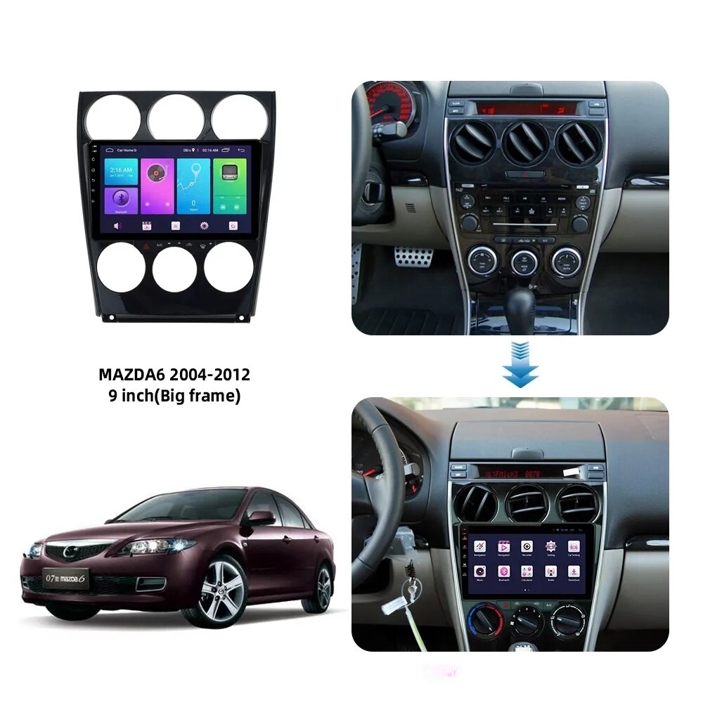 Переходная рамка для автомобиля Mazda 6 (2004-2012)