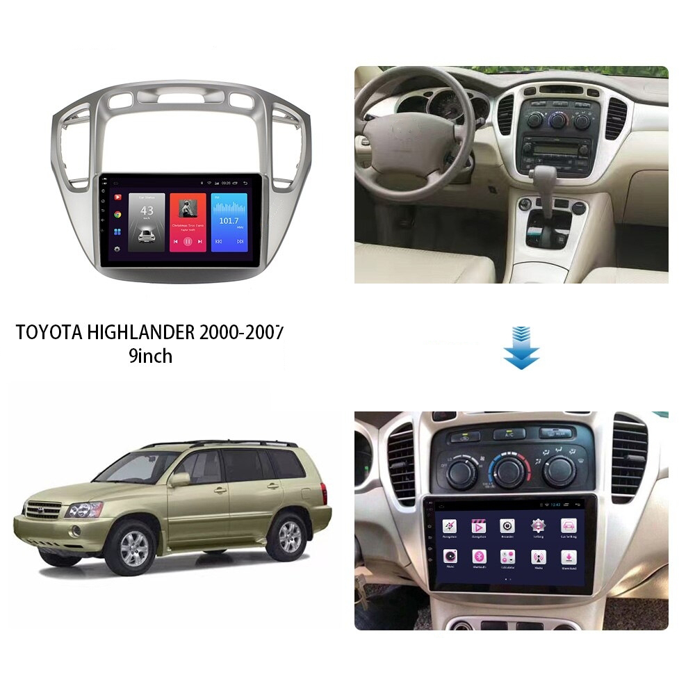 Переходная рамка для автомобиля Toyota Highlander Kluger (2002-2006)