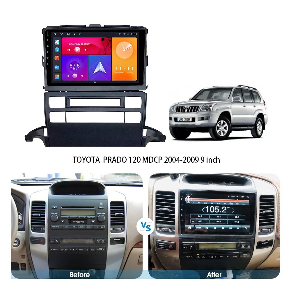 Переходная рамка для автомобиля Toyota Prado 120 J120 (2004-2009)