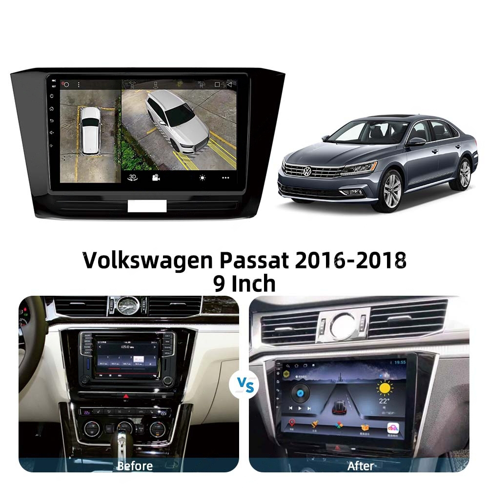 Переходная рамка для автомобиля Volkswagen Passat (2016-2018)